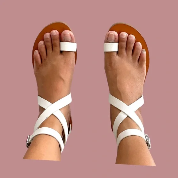 Country Road Greek Leather Sandals - Picture 2 of 8